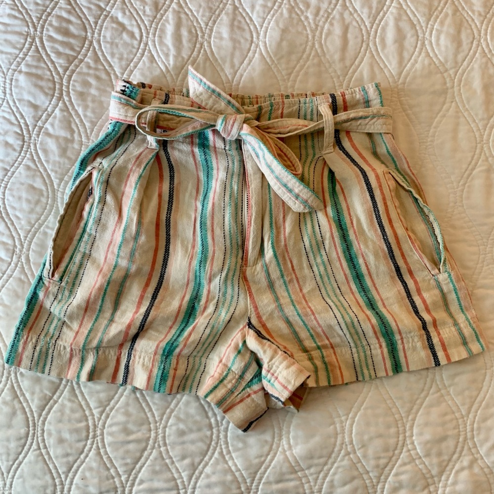 Striped Splendid Shorts With Tie